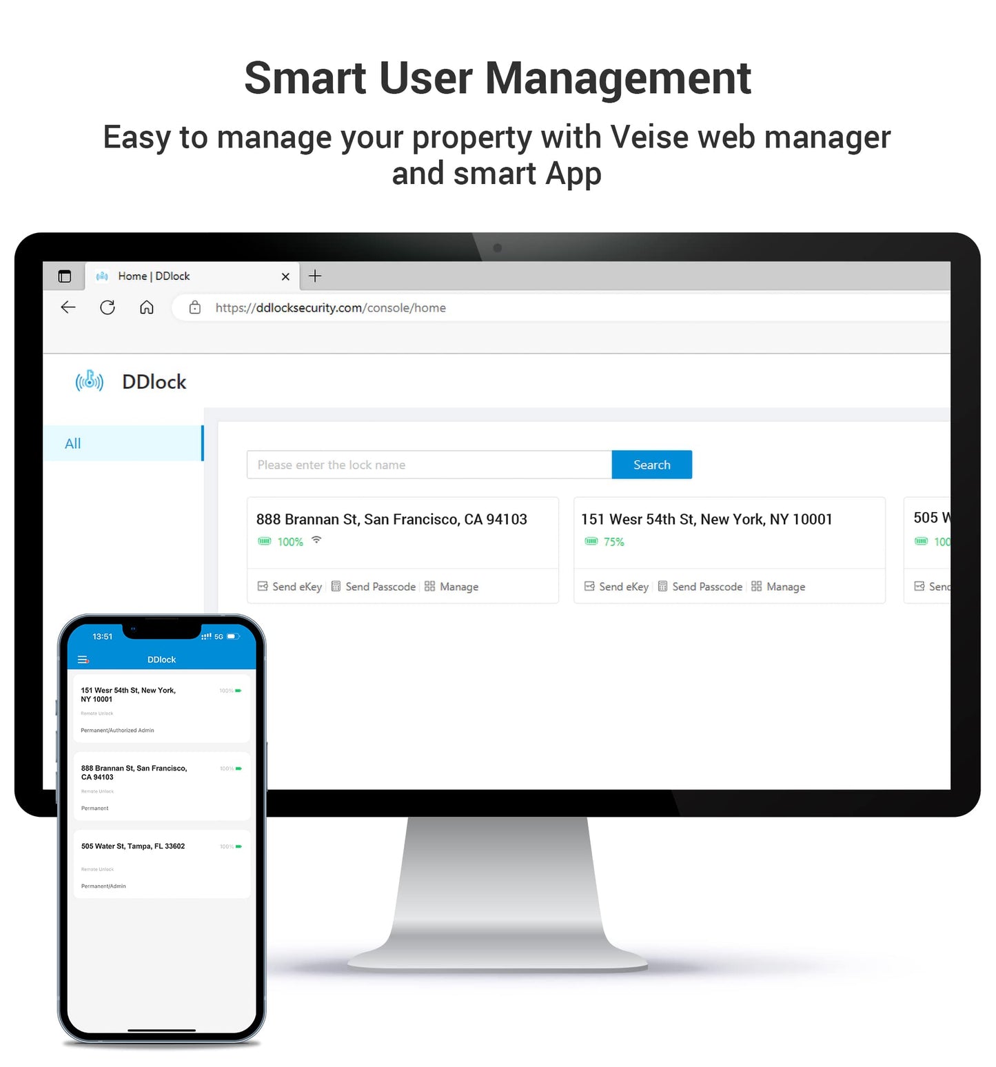 Veise RZ07 Smart Lock, Fingerprint Door Lock, 7-in-1 Keyless Entry with App Control, Electronic Touchscreen Keypad Deadbolt, Biometric Smart Locks for Front Door, Matte Black