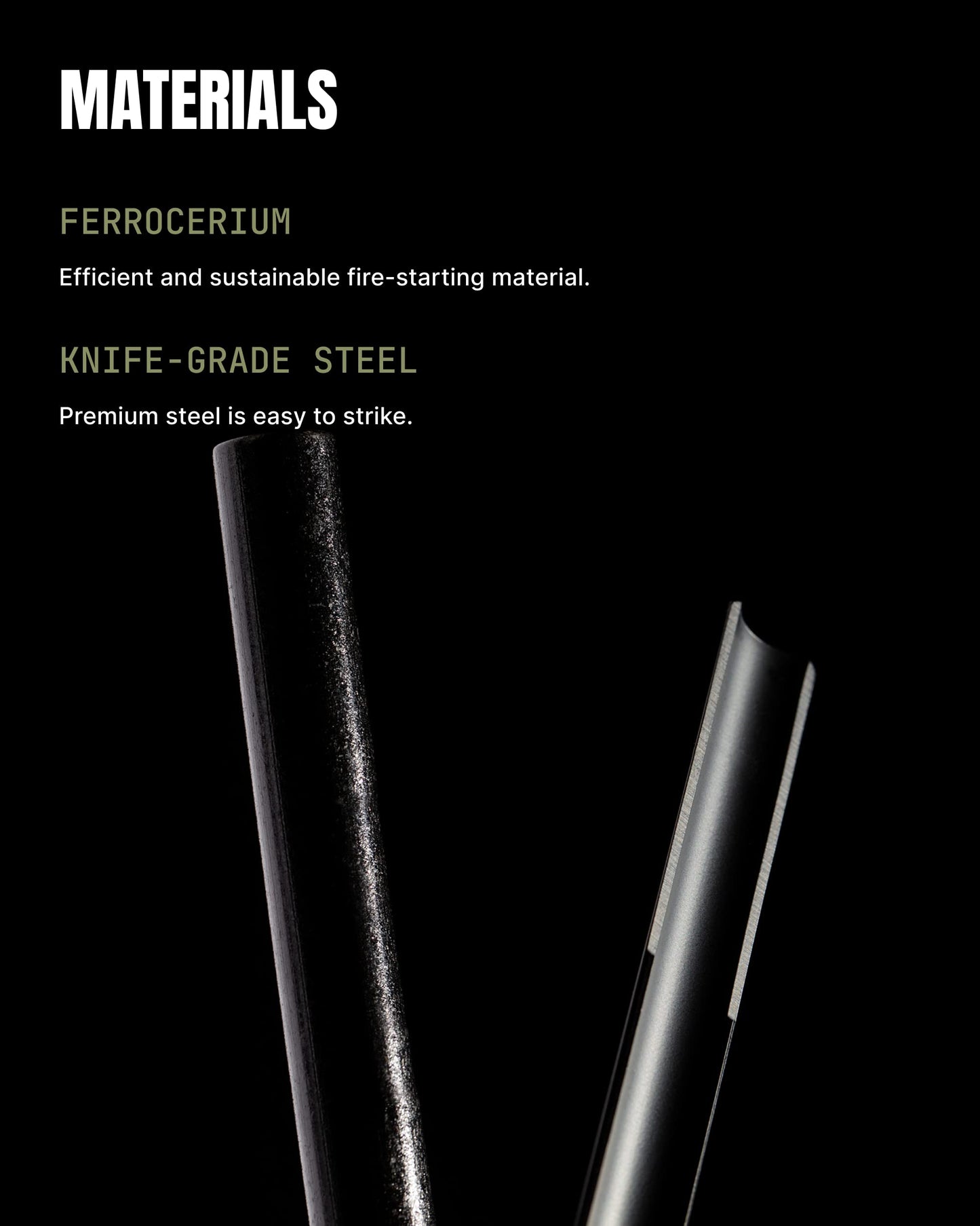 Wolf and Grizzly Fire Set - Fire Starter Survival Tool/Ferro Rods with Striker | Superior to Flint and Steel | Backpacking Gear | Fire Starter Kit for Campfires