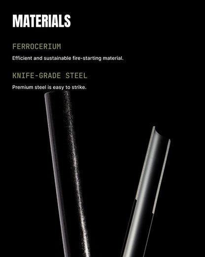 Wolf and Grizzly Fire Set - Fire Starter Survival Tool/Ferro Rods with Striker | Superior to Flint and Steel | Backpacking Gear | Fire Starter Kit for Campfires