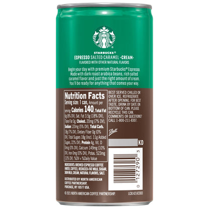 Starbucks Doubleshot, Salted Caramel, 6.5 Ounce, 12 Count (Packaging May Vary)