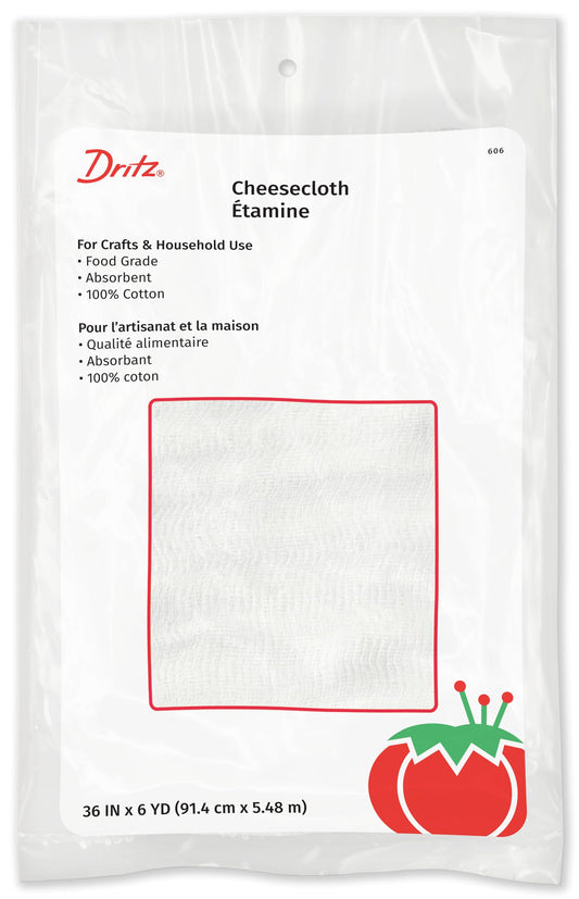 Dritz 606 Cheesecloth, Food Grade #10, 36-Inch x 6-Yards , White