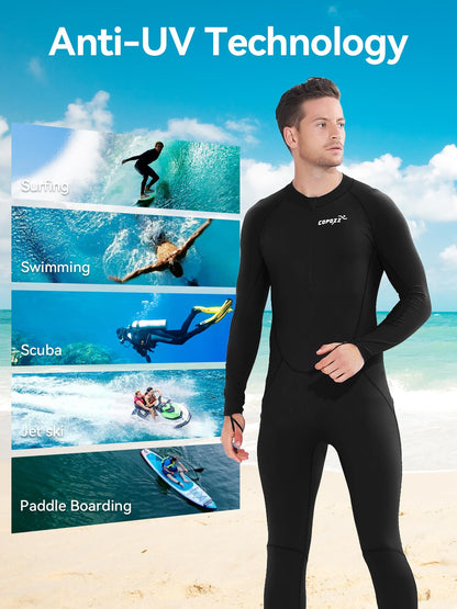 COPOZZ Mens Wetsuit – Full Body UV Protection Wet Suit for Surfing, Diving & Snorkeling