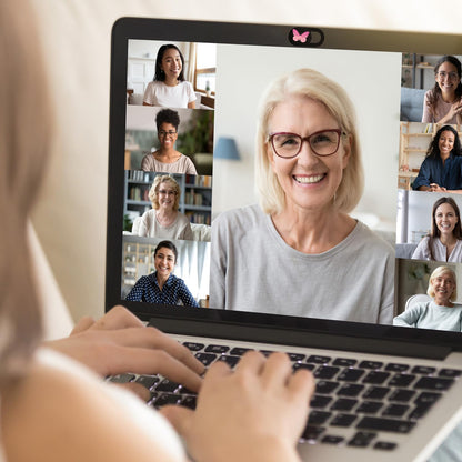 Webcam Cover Slide 6 Packs Ultra-Thin Camera Covers for Computer Laptop Desktop Smartphone to Protect Your Privacy and Security, Butterfly