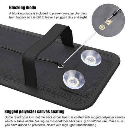 ALLPOWERS 18V 12V 5W Portable Solar Panel Car Boat Power Solar Panel Battery Charger Maintainer for Automotive Motorcycle Tractor Boat RV Batteries