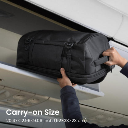 tomtoc Travel Backpack 40L, TSA Friendly Flight Approved Carry-on Luggage Hand Water-resistant Lightweight Business Rucksack, Durable Large Weekender Bag Daypack Fits 17.3 Inch Laptop, PFAS Free