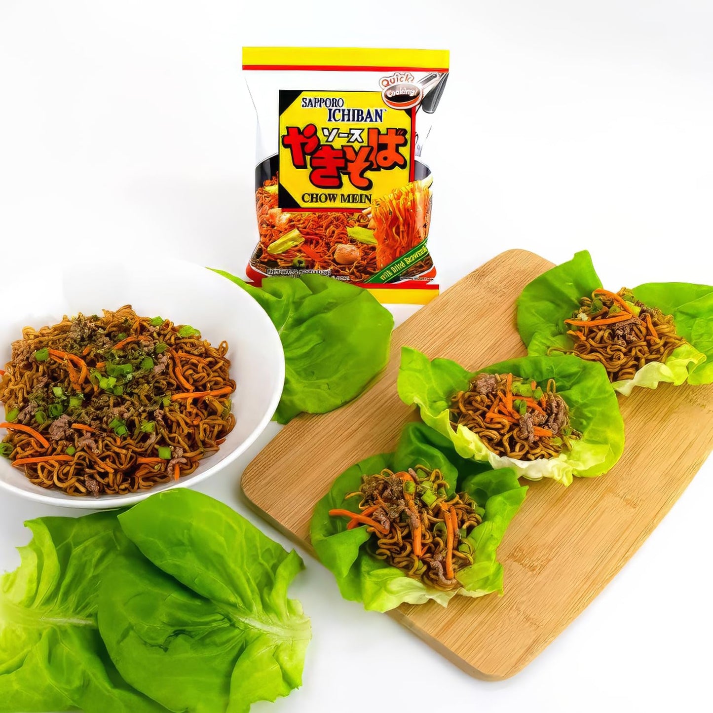 [SAPPORO ICHIBAN] Yakisoba, No.1 Tasting Instant Japanese Fried Noodles, Delicious Chow Mein (3.6 Oz. x 24 packs) | 24 Pack Case