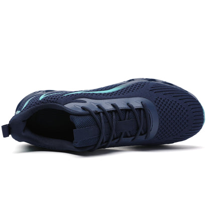 wanhee Running Shoes for Men Sneakers Blue Size 9.5 Athletic Jogging Tennis Walking Shoes Breathable Fashion Gym Runner Trail Workout Shoes