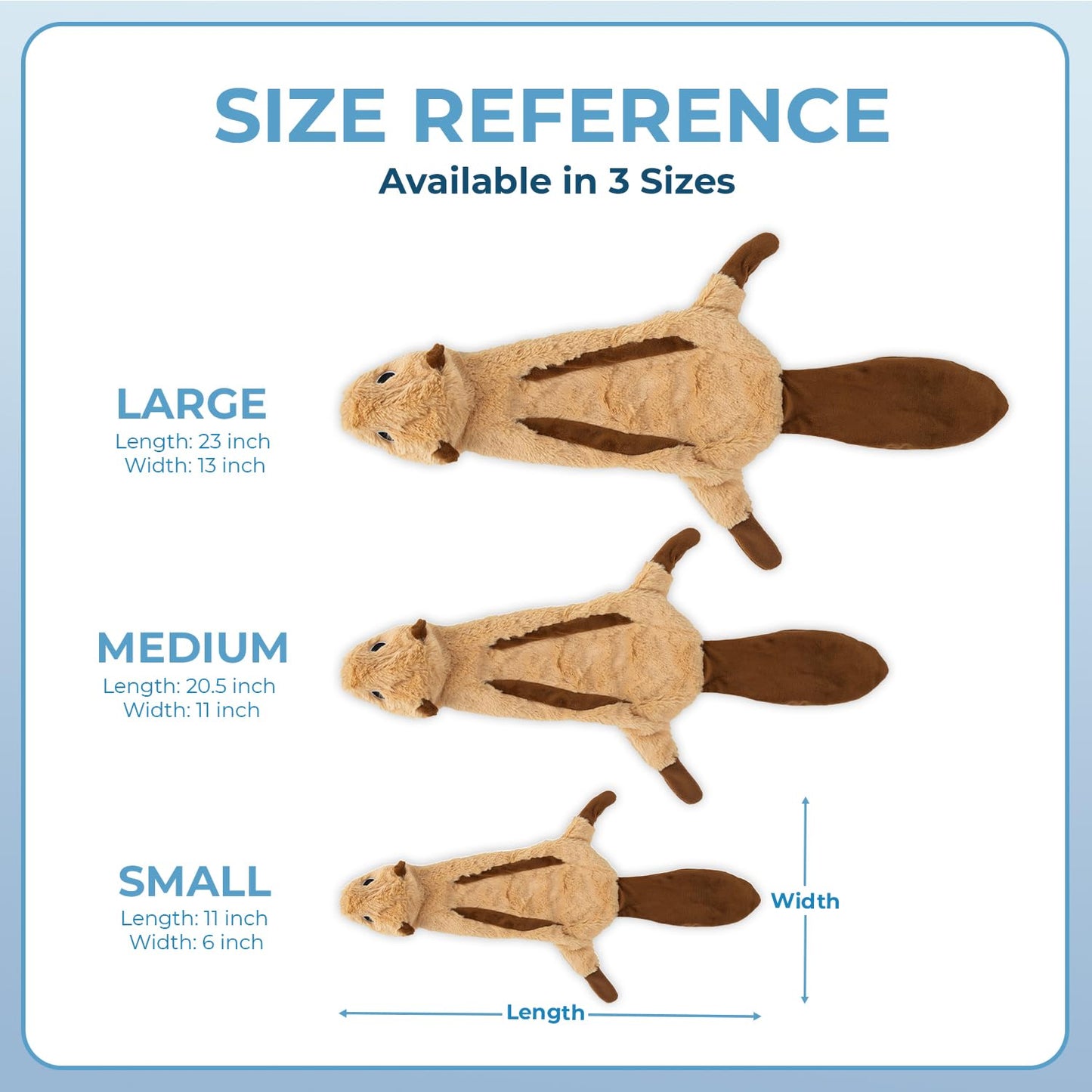 Best Pet Supplies 2-in-1 Stuffless Squeaky Dog Toys with Soft, Durable Fabric for Small, Medium, and Large Pets, No Stuffing for Indoor Play, Supports Active Biting and Play - Squirrel, Small