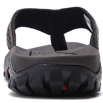 GUBARUN Mens Sport Flip Flops Comfort Casual Thong Sandals Outdoor(Brown, 13)