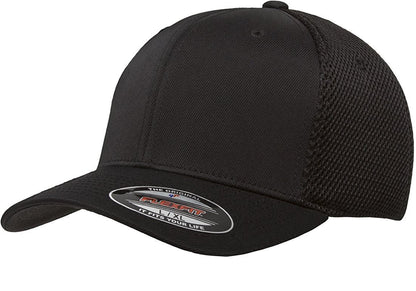 Flexfit Unisex Ultrafibre Airmesh Fitted Trucker Hat, Black, Large-X-Large