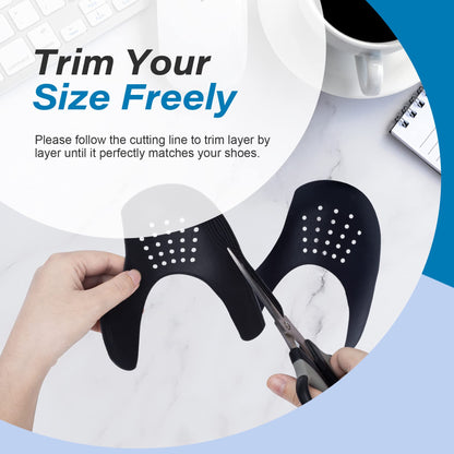 YOLOPARK 4 Pairs Creases Protector for Shoe Sneakers:AF1s,Dunks and More, Anti Creases Protector for Men's 7.5-13 Women 5-8.5