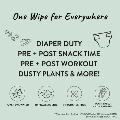 The Honest Company Clean Conscious Multi-Use Wipes | Hypoallergenic + Unscented for Sensitive Skin | Over 99% Water, Compostable, Plant Based, Baby Wipes | Pattern Play, 720 Count