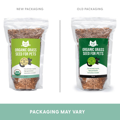 The Cat Ladies 100% Organic Cat Grass Seeds - Cat Grass for Indoor Cats - (Non GMO) 16 oz