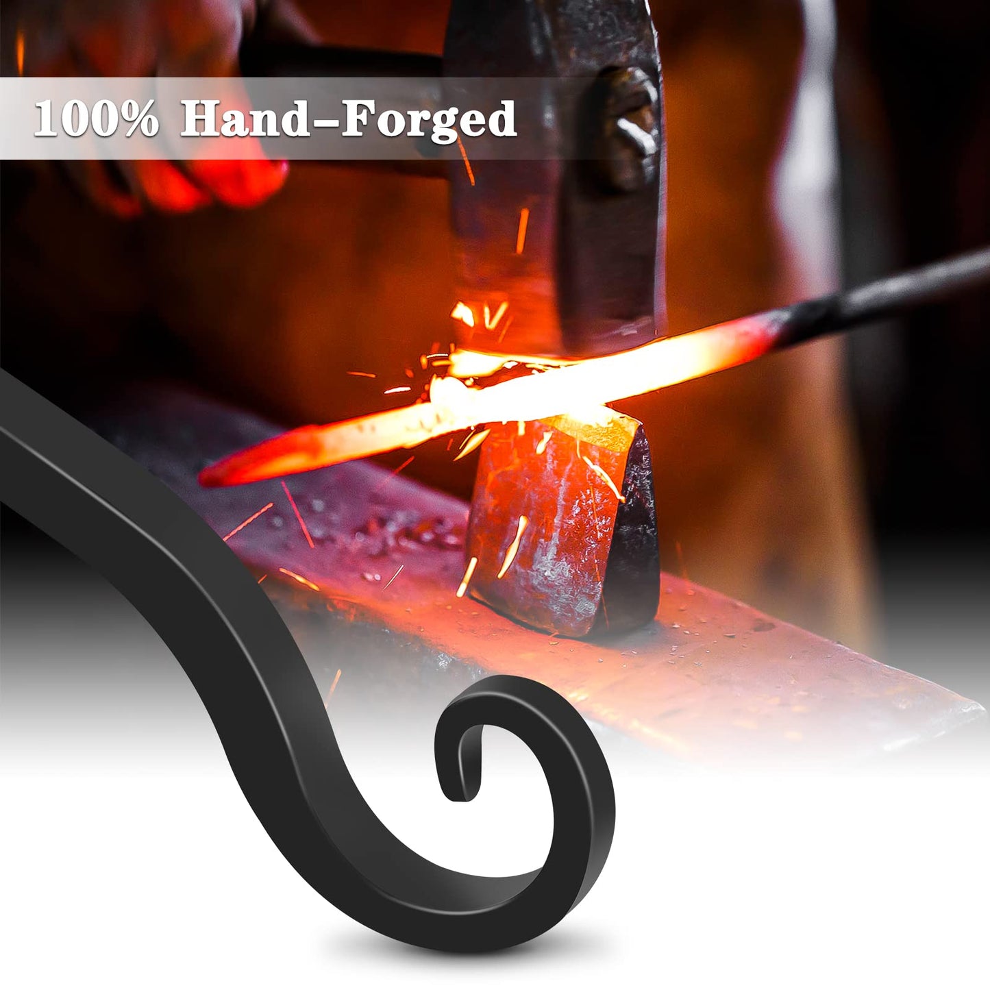 Gtongoko 2 Pack 10 Inch Metal Plant Hangers Wall Hooks for Hanging Plant Brackets, Outdoor Hooks for Hanging Bird Feeders, Flower Baskets, Lanterns, Wind Chinme, Solar Lamps