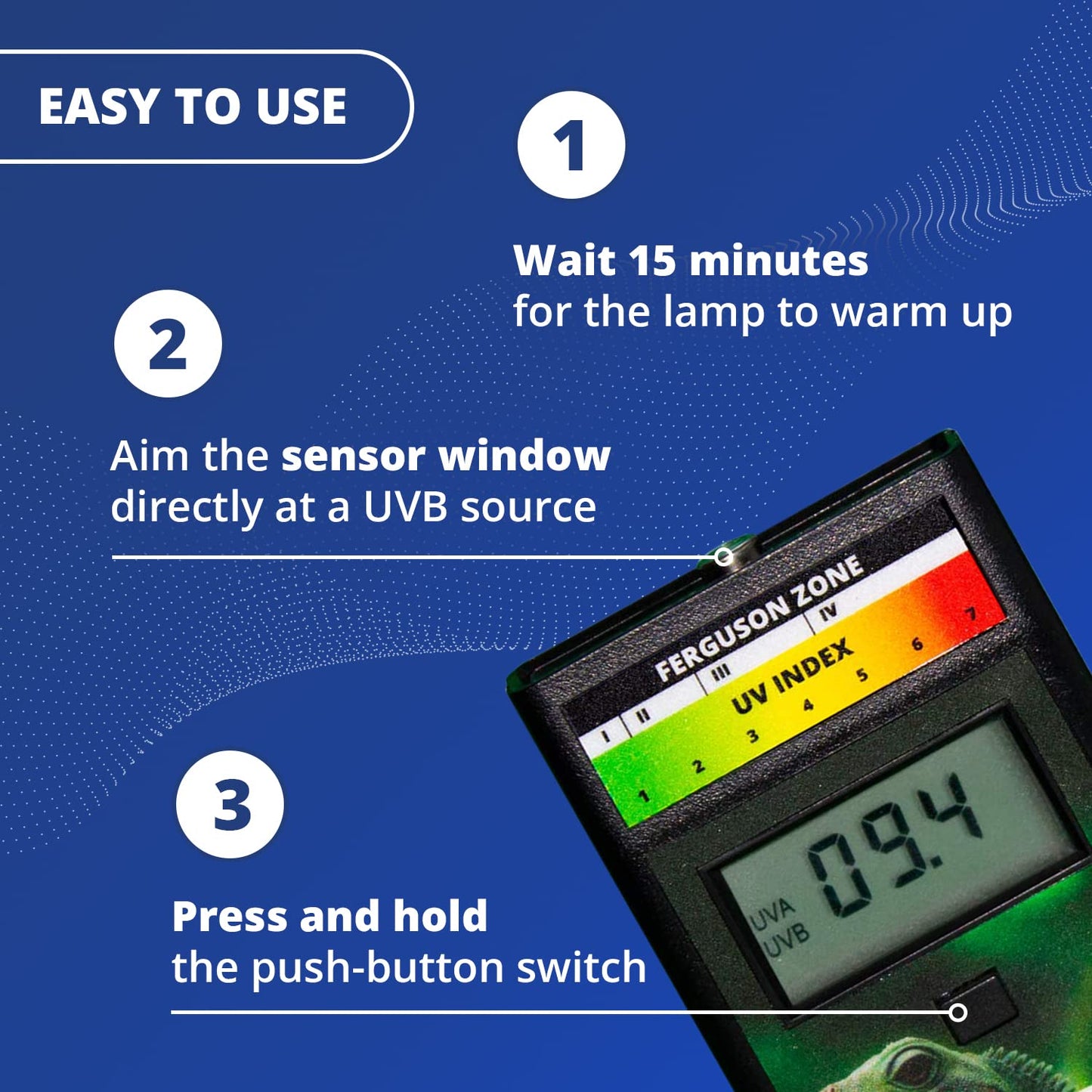 Solarmeter Model 6.5R Reptile UV Index Meter, Handheld Digital Radiometer for Measuring Ultraviolet Light, Measures 280-400 nm with Range from 0-199.9 UV Index, Made in USA, ABS Polymer, Black