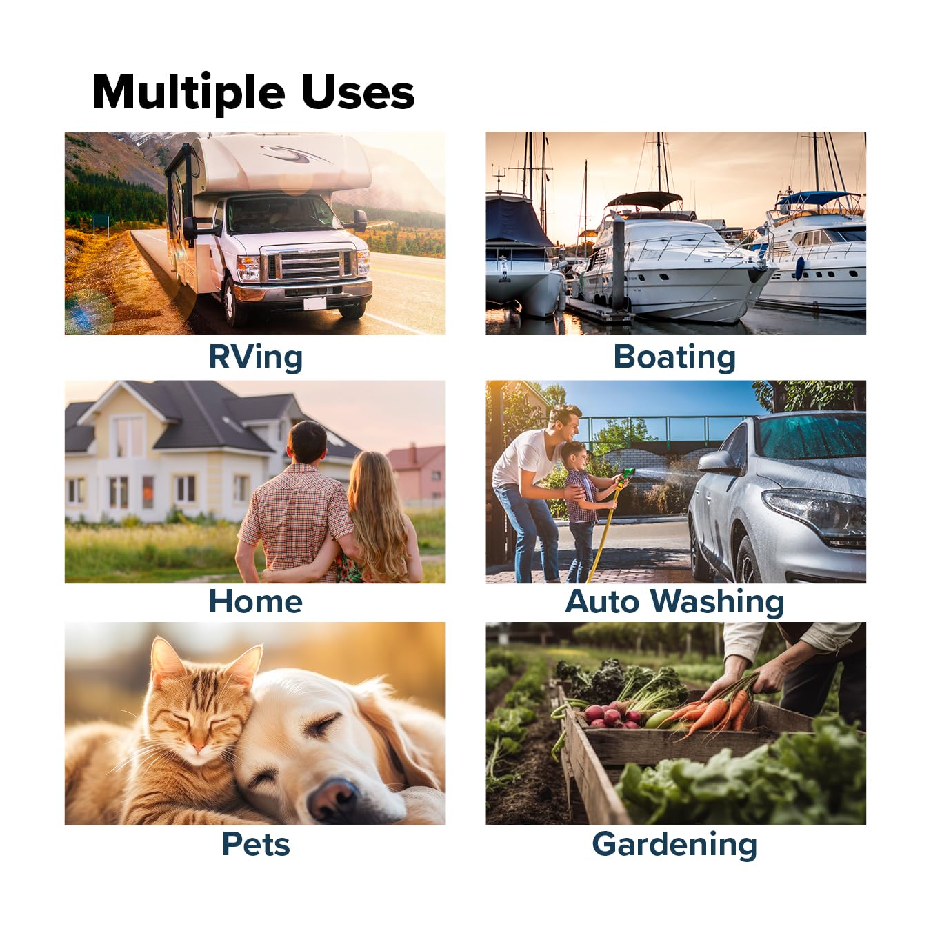 Camco TastePURE 25-Ft - RV Drinking Water Hose - Contains No Lead, No BPA & No Phthalate - Features Reinforced Design & Crafted of PVC - 1/2” Inside Diameter, Made in the USA (22733)