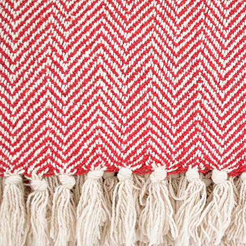 DII Chevron Throw Collection Handloomed Cotton, 50x60, Marigold