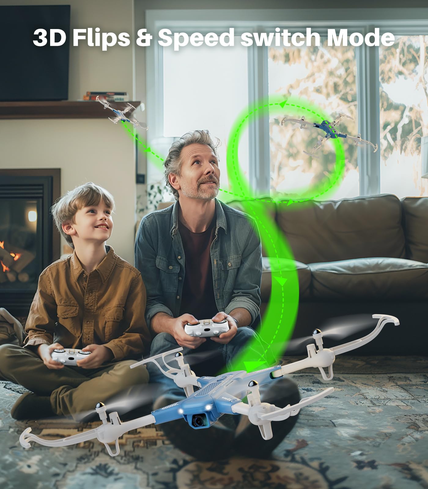 SYMA Drone with Camera 1080P HD FPV Foldable Drone for Kids and Adults, Quadcopter Toys Gifts with Optical Flow Positioning, 90°Adjustable Lens, 3D Flip, One Key Function, Headless Mode