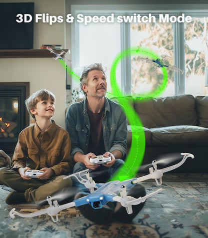 SYMA Drone with Camera 1080P HD FPV Foldable Drone for Kids and Adults, Quadcopter Toys Gifts with Optical Flow Positioning, 90°Adjustable Lens, 3D Flip, One Key Function, Headless Mode