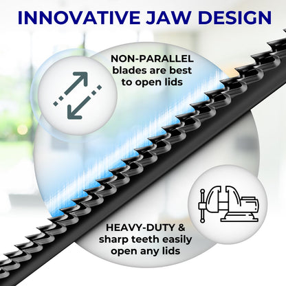 Under Cabinet Lid Jar Opener - for Weak Hands and Seniors with Arthritis - Heavy Duty, Allows to Easily Unscrew Any-Size Lid - Effortless Bottle & Can Opener for your Kitchen