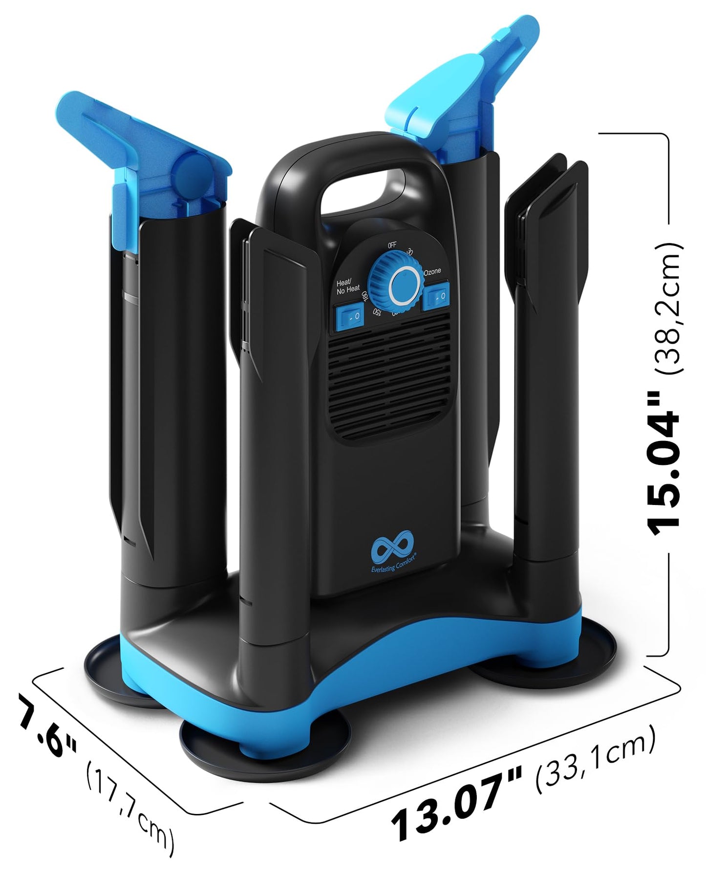 Upgraded Boot Dryer for Work Boots with Ozone Deodorizer- Easy to Use Compact Boot Warmer - Fast Drying Shoe Dryer for Sneakers, Gloves, Adjustable Drying Tubes, Ski Boot Warmers/Dryer (2 Pair Model)