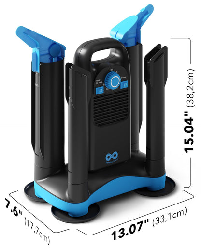 Upgraded Boot Dryer for Work Boots with Ozone Deodorizer- Easy to Use Compact Boot Warmer - Fast Drying Shoe Dryer for Sneakers, Gloves, Adjustable Drying Tubes, Ski Boot Warmers/Dryer (2 Pair Model)