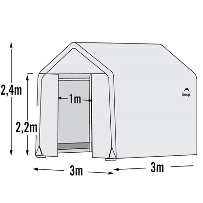 ShelterLogic 10' x 10' GrowIT Greenhouse-in-a-Box Easy Flow Peak Roof Style Easy Access Outdoor Grow House with Translucent Waterproof Cover
