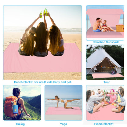 BYDOLL Beach Blanket 10'X9' Waterproof Sandproof Suits1-8 Adults Oversized Lightweight Large Blanket Picnic Mat for Beach Sand Free Travel Camping Hiking Picnic