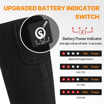 Upgraded Heated Socks,7.4V 2200MAH Electric Rechargeable Battery Heating Socks for Men Women,Winter Outdoor Sports Ski Hunting Camping Hiking Climbing Riding Motorcycle Warm Socks Foot Warmer (M)