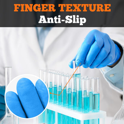 TitanFlex Nitrile Exam Gloves, Blue, 6-mil, Medium, Box of 100, Heavy Duty Nitrile Gloves Disposable Latex Free, Powder Free, Medical Gloves, Cooking Gloves, Mechanic Gloves, Cleaning Gloves