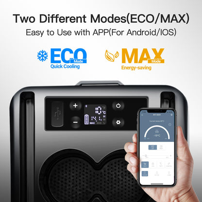 BODEGA 12 Volt Refrigerator, 16 Quart (15L) Car Fridge, Portable Refrigerator (-4℉-68℉), 12/24V DC for Outdoor, Vehicles, Camping, Travel