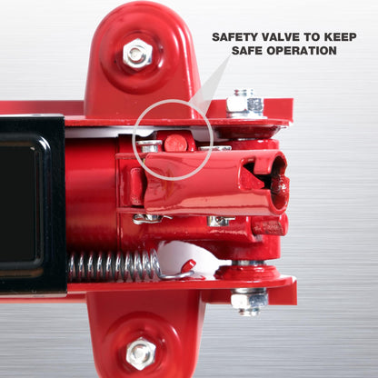 BIG RED T82012GS-1 Torin Hydraulic Trolley Service Lift Jack/Portable Floor Jack with Special Slow Release and Blow Mold Carrying Storage Case : 2 Ton (4,000 lb.) Capacity, Red