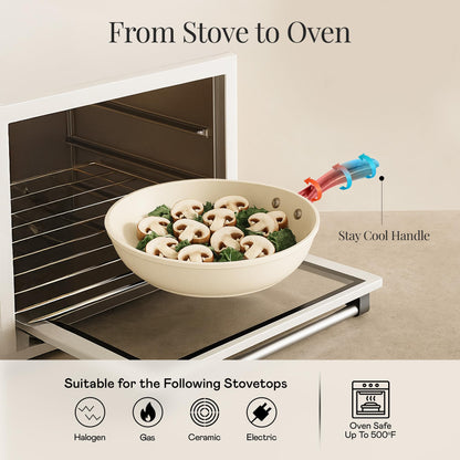 GOTHAM STEEL 10 Inch Non Stick Frying Pans Nonstick Skillet, Ceramic Pan for Cooking Non Toxic, Nonstick Frying Pan Skillets with Stay Cool Handle, Fry Pans, Oven and Dishwasher Safe