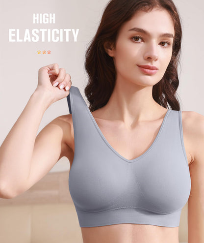 BESTENA 3 Pack Sports Bras for Women, Seamless Comfortable Workout Sleep Bra with Removable Pads