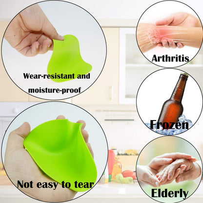 Rubber Jar Opener Gripper Pad-Jar Opener for Weak Hands-Silicone Heat Insulation Pad Round-Rubber Grippers for Opening Jars