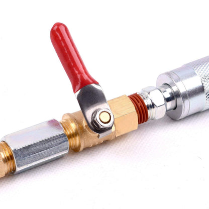 WYNNsky 1/4" Heavy Duty Air Compressor Brass Ball Valve Shut Off Switch, 1/4 Inch Male And Female NPT Thread Pipe Fitting