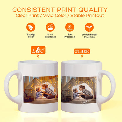 Sublimation Ink for Epson ET2400 ET2720 ET4800 ET-2803 ET-2800 ET-2840 ET-4700 ET-2760 ET-2750 ET-2850 ET-15000 Inkjet Printers Sublimation Ink Refilled Bottles for Heat Transfer Mug T Shirts