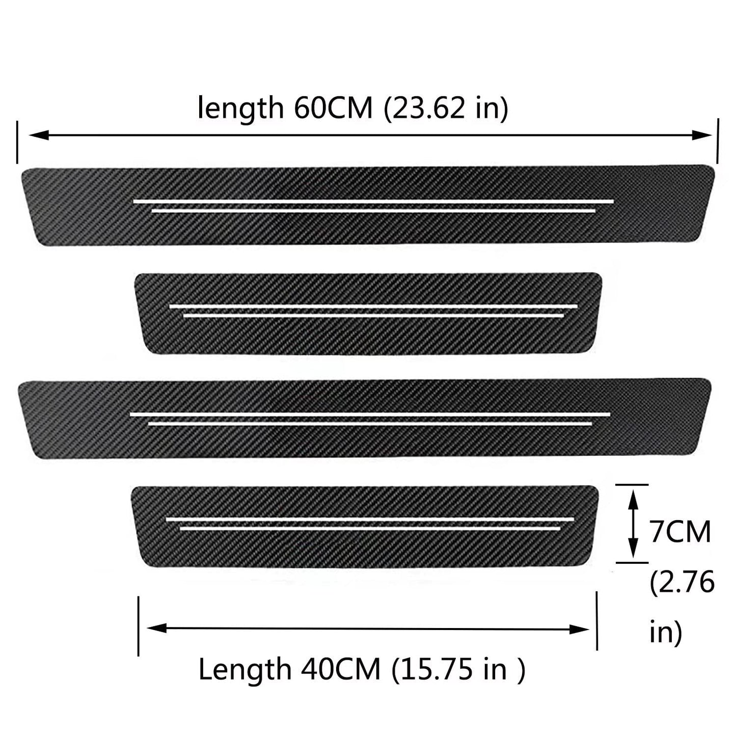 TACOPETS Door sill Protector,Door sill Scratch Protection (Suitable for Most car Models),Anti-Scratch Protection Strips（9PC）