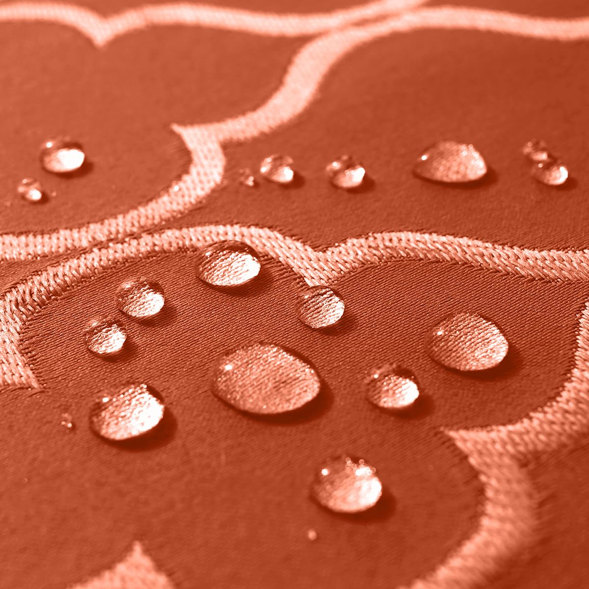 SASTYBALE Rust Jacquard Damask Tablecloth - 60x84 Inch Rectangle (Fits 6-8 Seats) - Fall Thanksgiving Decor - Water Resistant, Wrinkle-Free Polyester, Rustic Harvest Dining Cover for Parties