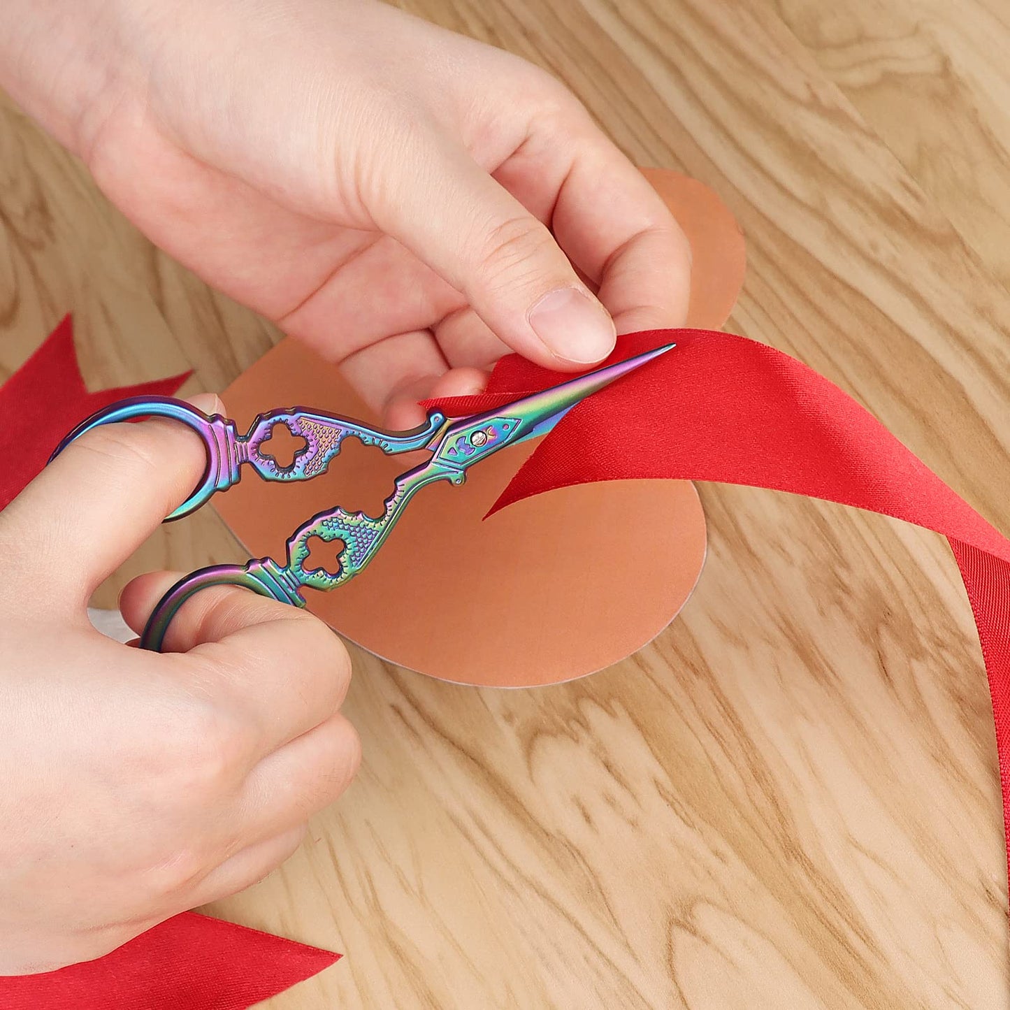 Asdirne Embroidery Scissors, Stainless Steel Sharp Tip Scissors, DIY Tools for Embroidery, Craft, Needle Work, Art Work & Everyday Use, 2 Pcs, 4.7"/5.3", Colourful