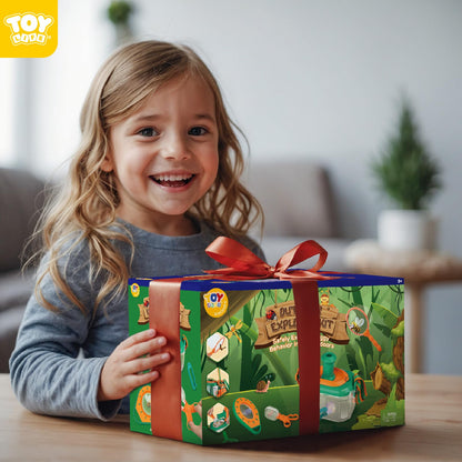 TOY Life Bug Catcher for Kids Outdoor Toys with Butterfly Net, Bug Habitat with Magnified Viewer, Bug Toys Tweezers & Magnifying Glass, Inset Catcher for Kids Outdoor Activities Explorer Kit