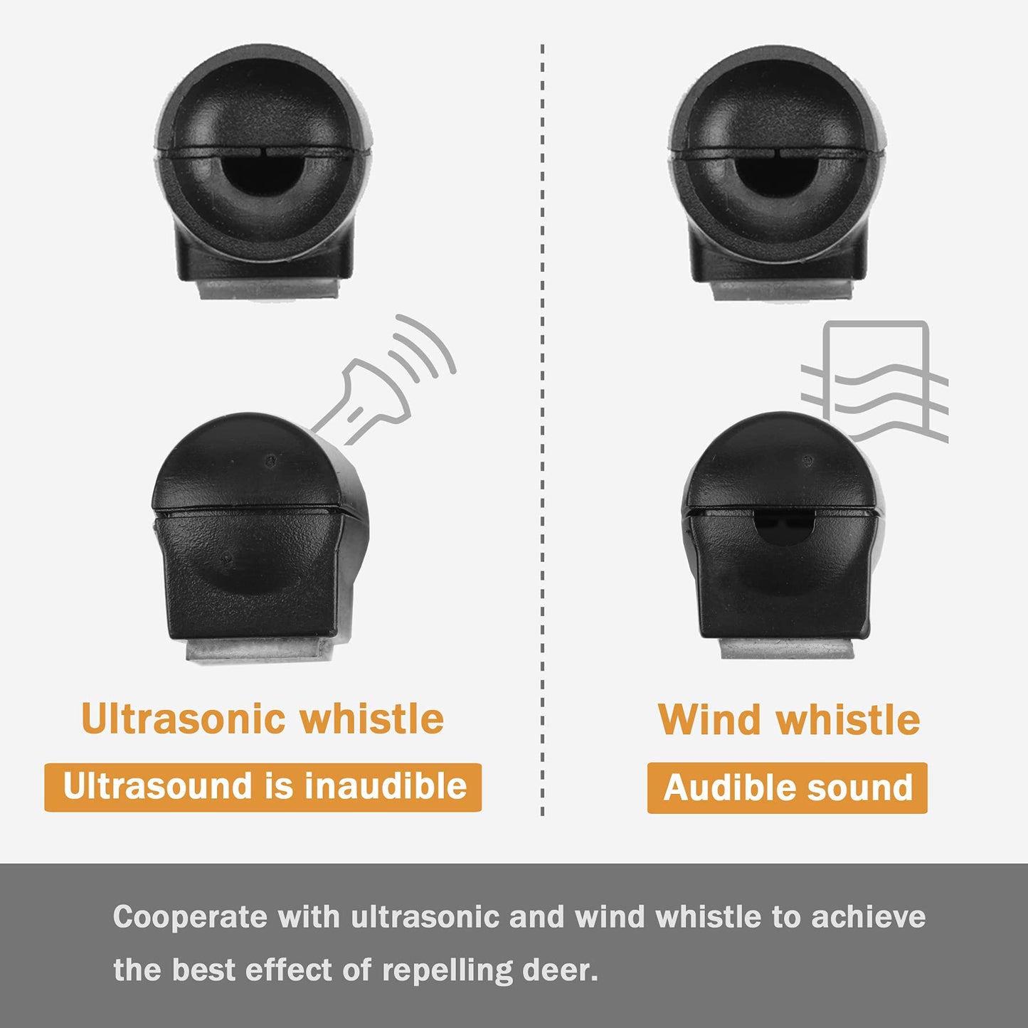 SINGARO 6 Pack Car Deer Whistle Warning for Car Horn Unit, Deer Whistle for Vehicles with Rubber Pads, Car Exterior Accessories, Suitable for Cars, Trucks, Motorcycles