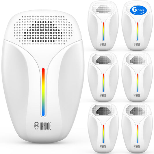 2024 Upgraded Ultrasonic Repeller & Insect Indoor Repeller,Ultrasonic and Repellent for Roach,Rodent,Mouse,Bugs,Mosquito,Mice,Spider,Ant,3 Mode Switching,6 Packs