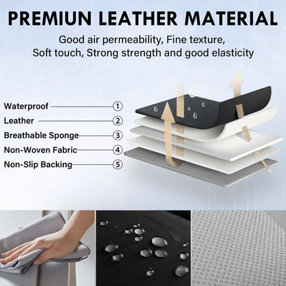 Coverado Car Seat Covers Full Set, Seat Covers for Cars, Car Seat Covers Front Seats and Back Car Seat Protector Waterproof, Leather Car Seat Cushion Universal Fit for Most Cars Purple