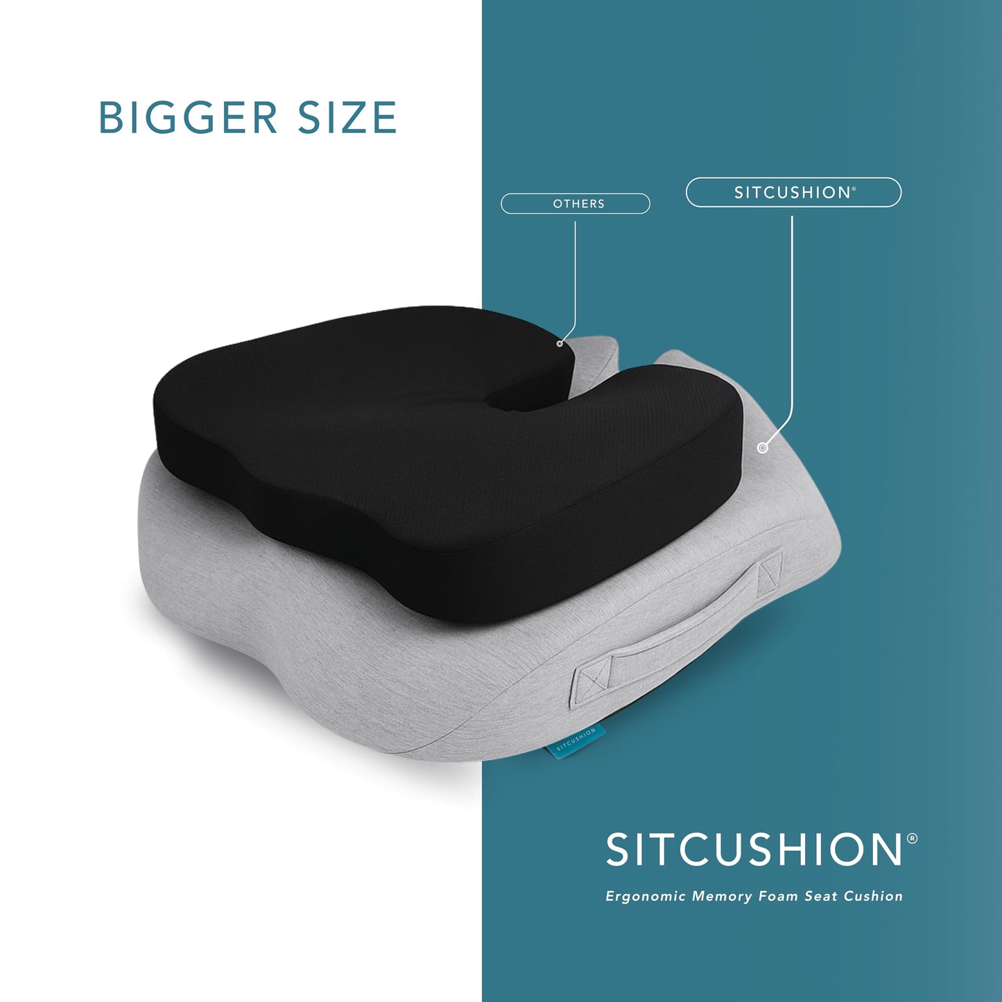 X Large Seat Cushions for Office Chairs - Pressure Relief Seat Cushion for Tailbone Pain, Back Pain, Coccyx & Sciatica Pain Relief Pillow - Office Chair Cushion + Extra Cover(Gray)