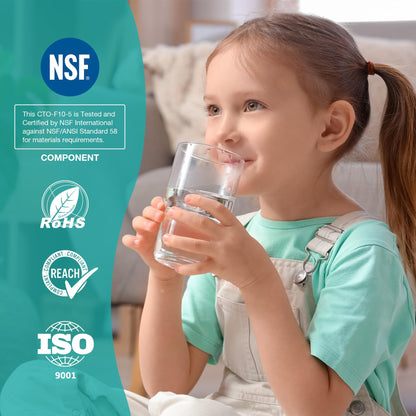 SimPure 5 Micron 10" x 2.5" Whole House Carbon Sediment Water Filter Cartridge Replacement for Home Under-Sink & Countertop Filtration System,10 inch RO Unit, Dupont WFPFC8002, FXWTC, SCWH-5 (3 Pack)