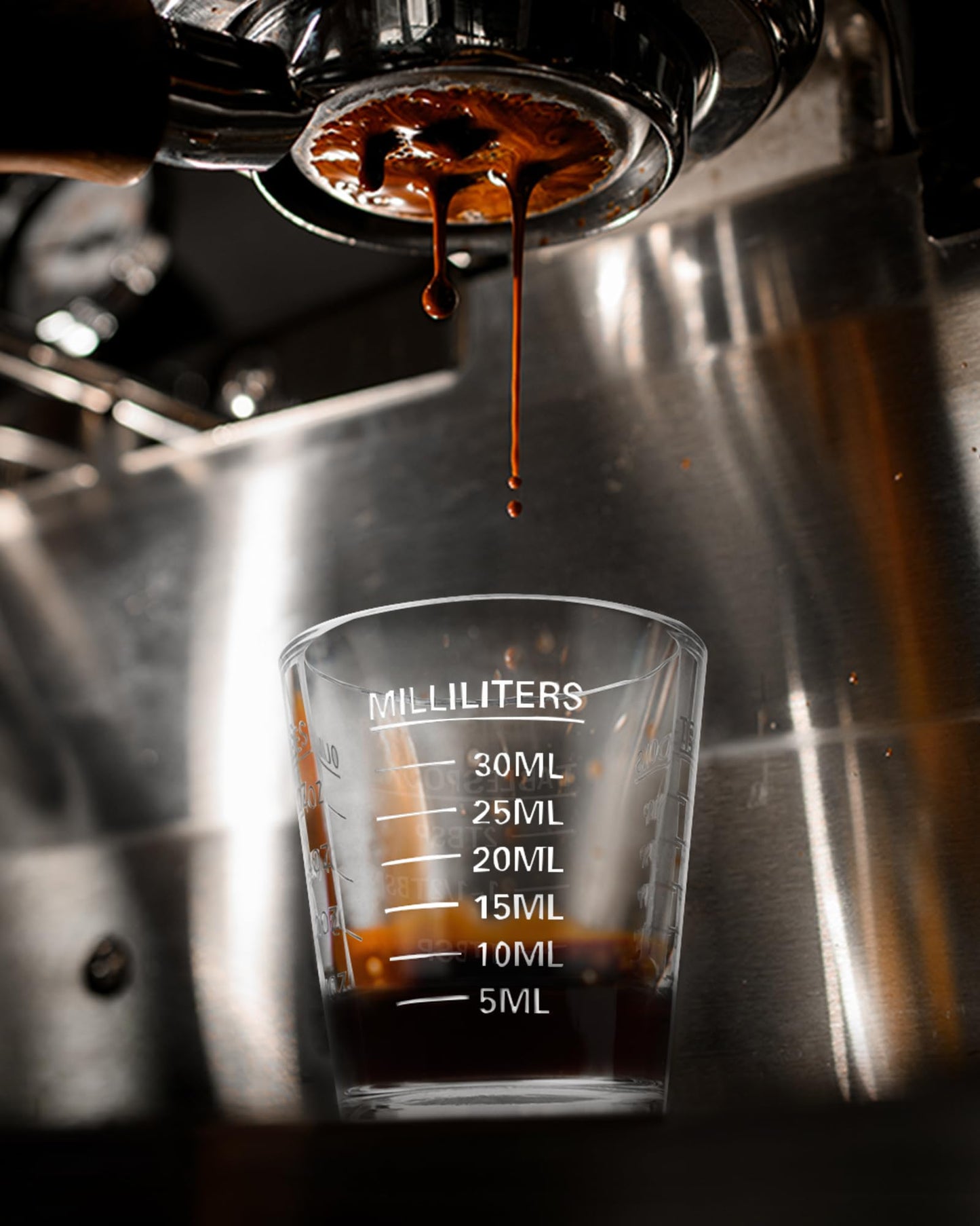 SAIAOKJ Shot Glasses Measuring Cup Set 2PACK Espresso Shot Glasses Liquid Heavy Glass 26-Incremental Measurement 1 OZ, 2 TBS, 6 TSP, 30 ML Kitchen Tools (Red)