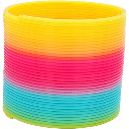 The Dreidel Company Plastic Multicolor Coil Spring, Goody Bag Fillers, Party Favor for Kids, 3" Inches (80mm) (Single)