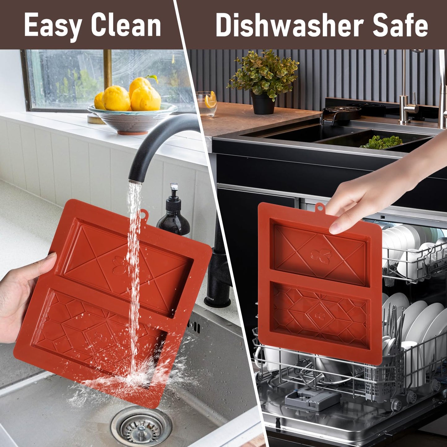 UWILLION Chocolate Bar Mold Deep Dubai 1 Inch Pistachio Chocolate Bar Silicone Thick Mold for Stuffed Bar, Large Candy Mould for Filling, Pistachio Design