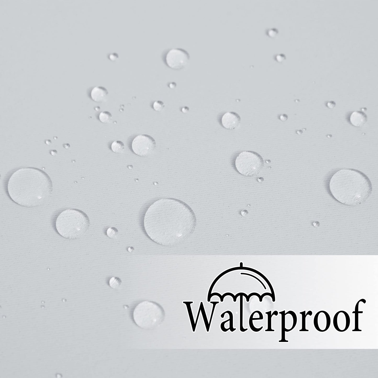 RYB HOME Patio Curtains Outdoor - Waterproof Blackout Rustic Drapes Shades Summer Heats Insulate Wind Resist for Outdoor Living/Dining/Camping/Laundry, W 52" x L 84", 2 Pcs, Grayish White